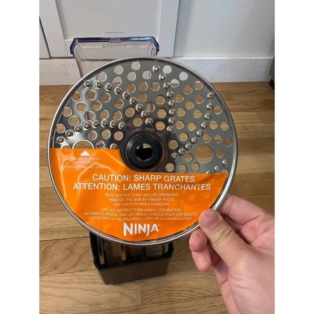 Ninja Food Kitchen Processor 4 Disc Blade Set w/ Storage Case Crinkle Cut Fry